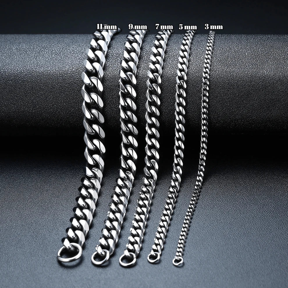 Steel Cuban Chain Bracelet