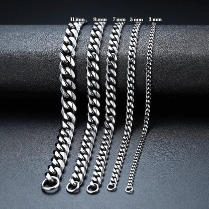 Steel Cuban Chain Bracelet